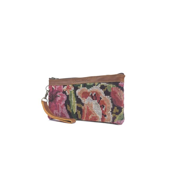 NENA & CO Bag Artisan Vintage Woven Clutch with Wrist Strap *EXCELLENT* - Picture 12 of 12